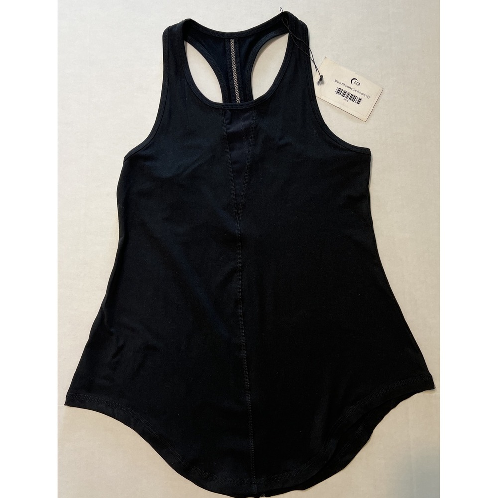 ZYIA Active Effortless Tank Top Shirt Long Black Racerback Women's SM‎ 210 NEW